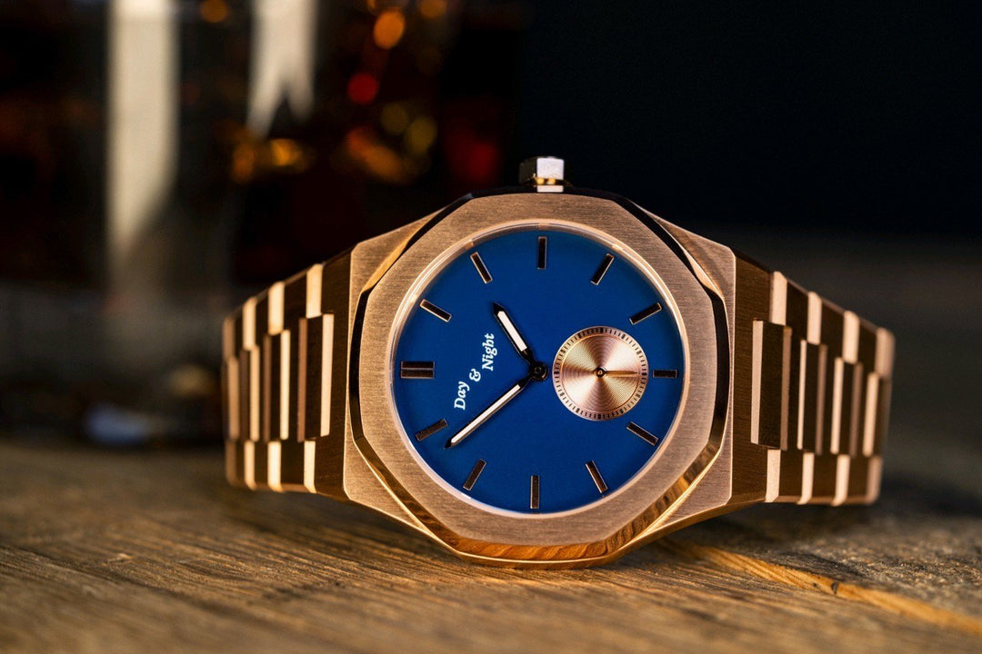 Day and Night watch displayed beside packaging representing premium online buying experience