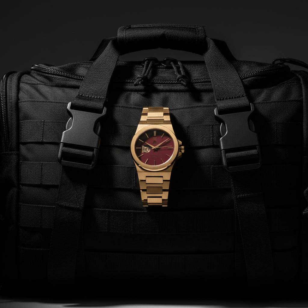 Day and Night Watch Co red dial automatic watch Sango 878 Crimson Dawn