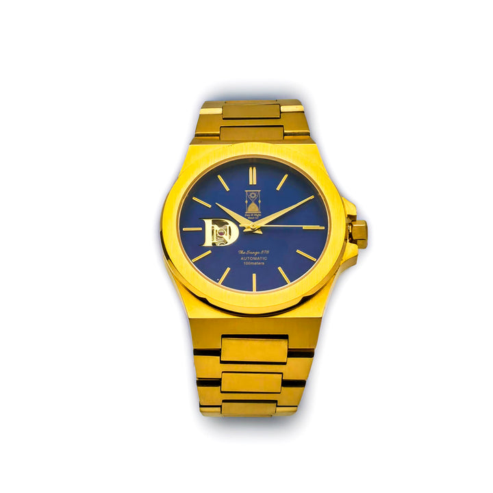 Day and Night Watch Co The Sango 878 Midnight Current automatic watch with blue dial and stainless steel bracelet