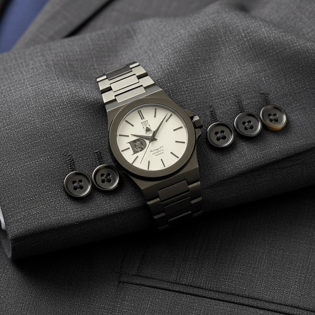 Day and Night Watch Co gunmetal dial automatic watch Sango 878 Gunmetal Eclipse