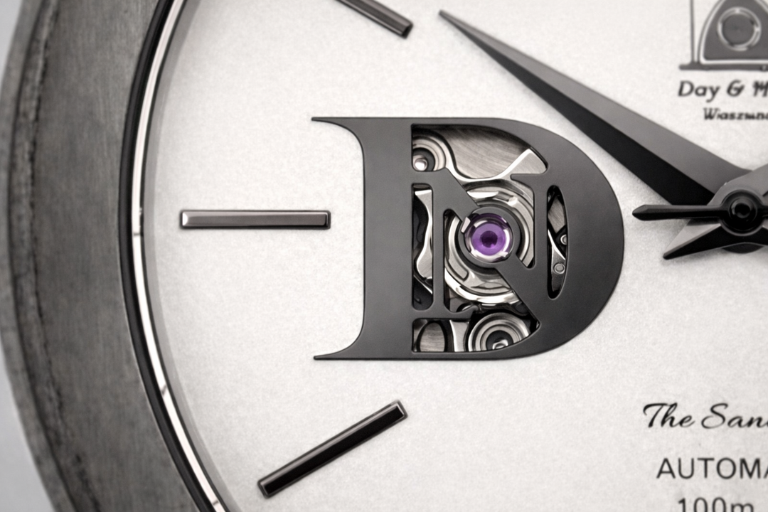 Gunmetal Eclipse automatic watch with gunmetal gray dial and steel bracelet