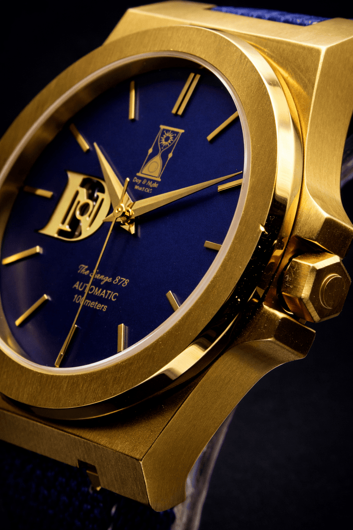 Midnight Current luxury automatic watch with blue dial and steel bracelet