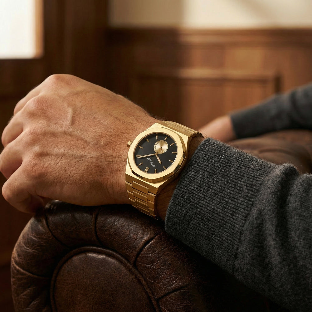 The Tutankhamun Pharaoh Collection gold mens watch