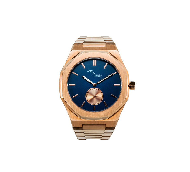 The Djoser mens rose gold stainless steel watch