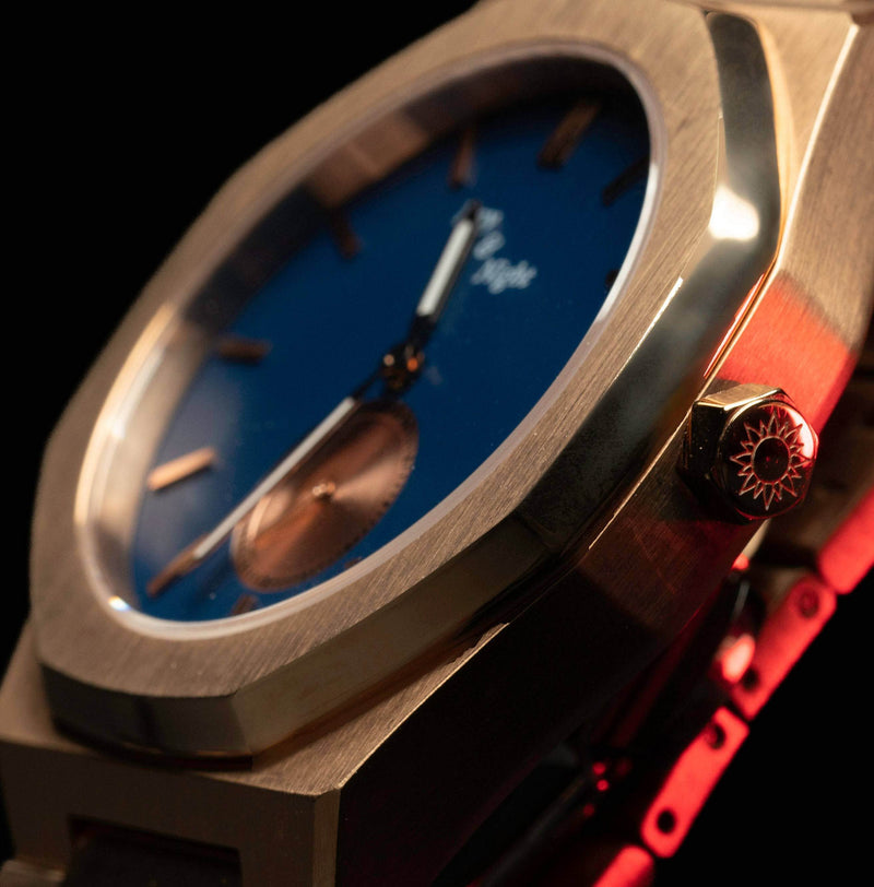 The Djoser Pharaoh Collection watch with blue dial
